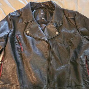 Skinny Girl Faux Leather Moto Jacket 2X